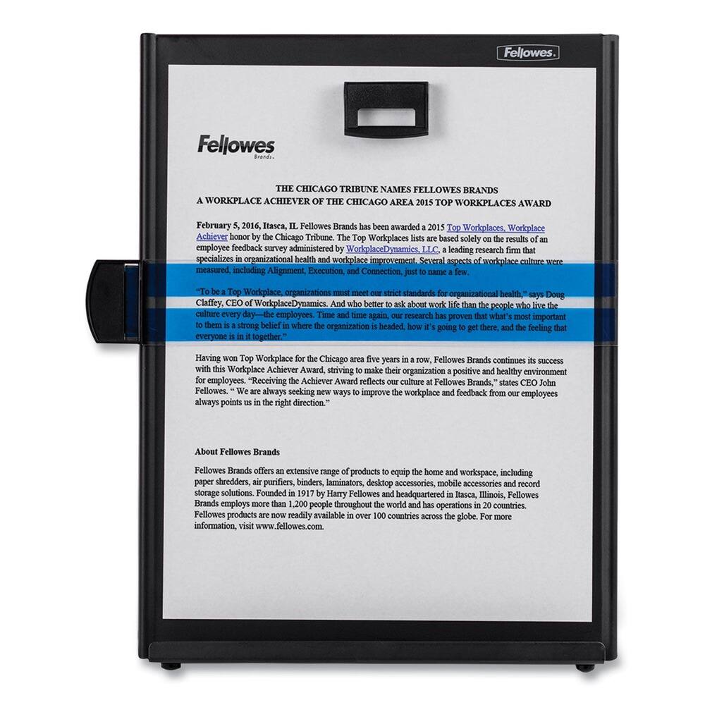 **Fellowes Brands**

**THE CHICAGO TRIBUNE NAMES FELLOWES BRANDS WORKPLACE ACHIEVER OF THE CHICAGO AREA 2015 TOP WORKPLACES AWARD**

February 5, 2016, Itasca, IL – Fellowes Brands has been awarded 2015 Top Workplaces, Workplace Achiever honor by the Chicago Tribune. Top Workplaces lists are based solely on the results of an employee feedback survey administered by WorkplaceDynamics, LLC, a leading research firm that specializes in organizational health and workplace improvement. Several aspects of workplace culture were measured, including Alignment, Execution, and Connection, just to name a few.

“To be a Top Workplace, organizations must meet our strict standards for organizational health,” says Doug Claffey, CEO of WorkplaceDynamics. “And who better to ask about work life than the people who live the culture every day—the employees. Time and again, our research has proven that what’s most important to them is a strong belief in where the organization is headed, how it’s going to get there, and the feeling that everyone is in it together.”

Having won Top Workplace for the Chicago area five years in a row, Fellowes Brands continues its success with this