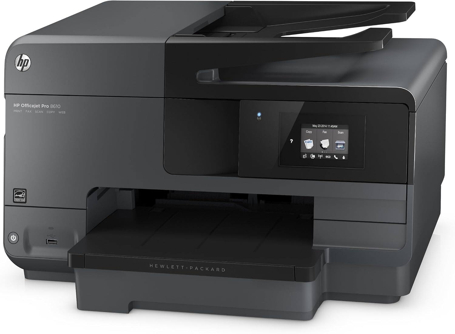 hp HP Officejet Pro 8610 PRINT FAX SCAN COPY WEB  
4 May 21 2014 11.45AM  
Copy Fax Scan  
Eco  
HEWLETT-PACKARD