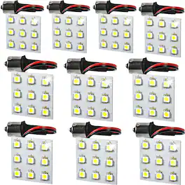 HQRP - BA15s 1156 LED Bulb 10-Pack 9 SMD 5050 10-30 V Replacement for Forest River Travel Trailer