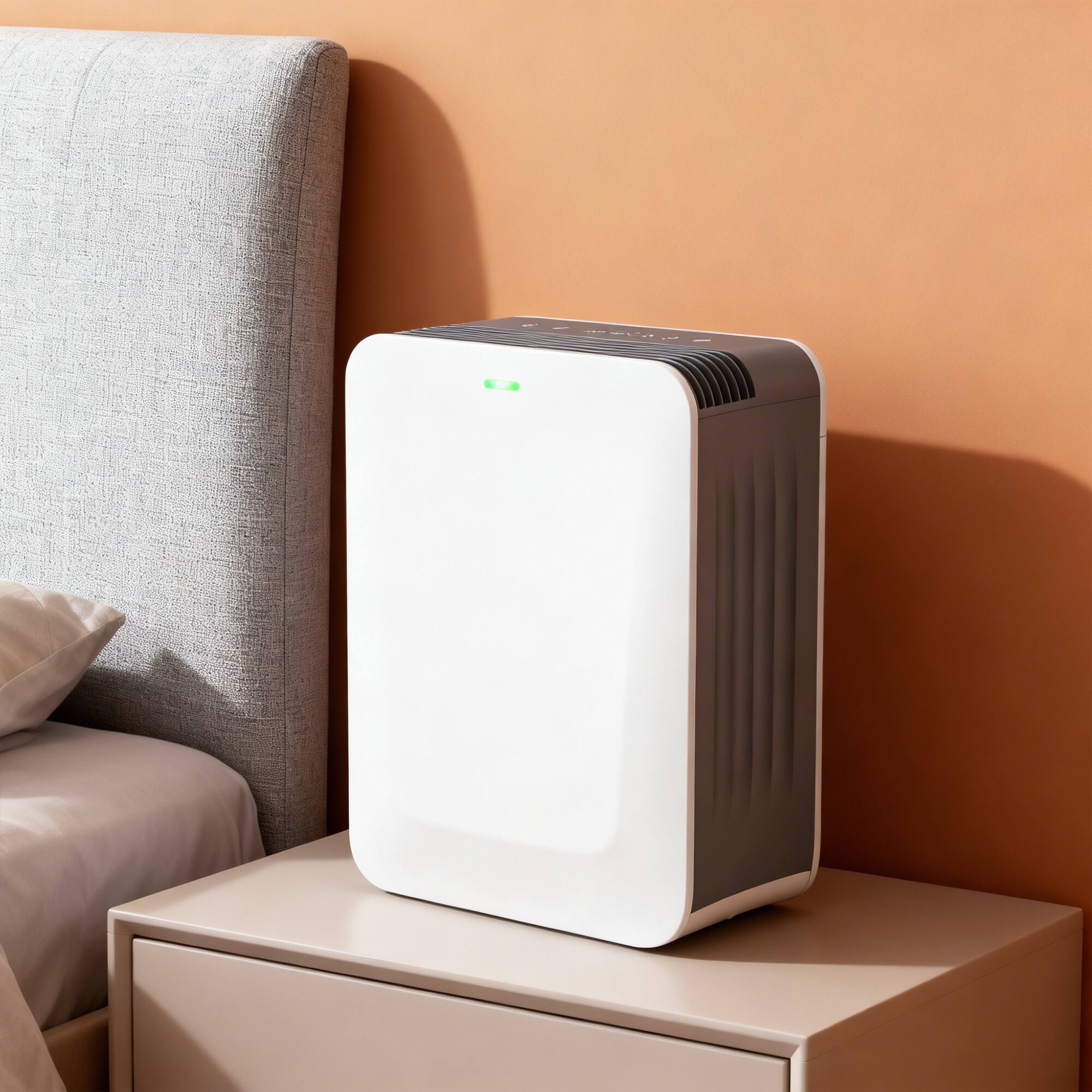 Alt View 1. Vaczon - Air Purifier with Dust Sensor, CADR 230m³/h, for Rooms up to 26㎡, 4-Speed with Auto Mode, Sleep Mode Timer for Bedroom - White.