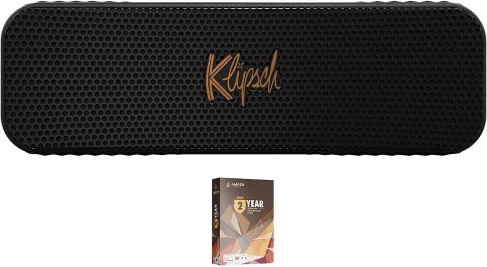 Klipsch - KLIPSCH-DETROIT Portable Bluetooth Speaker with Full Range Audio and a 2 Year Amber Protection Plan (2023) - Black
