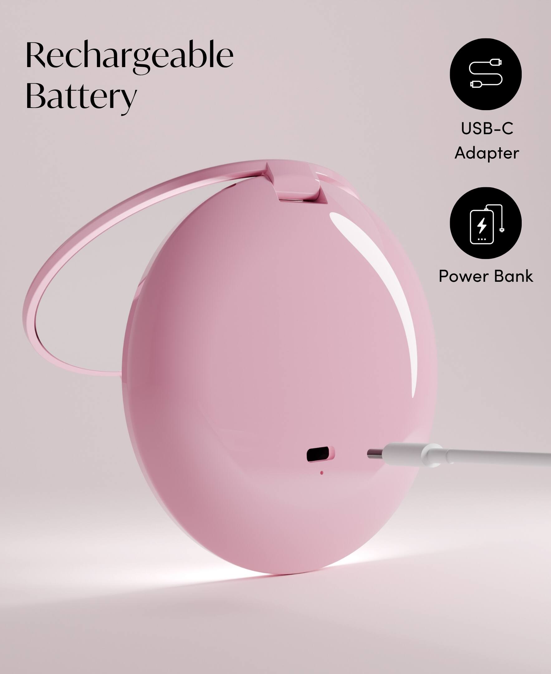 Rechargeable Battery, USB-C Adapter, Power Bank