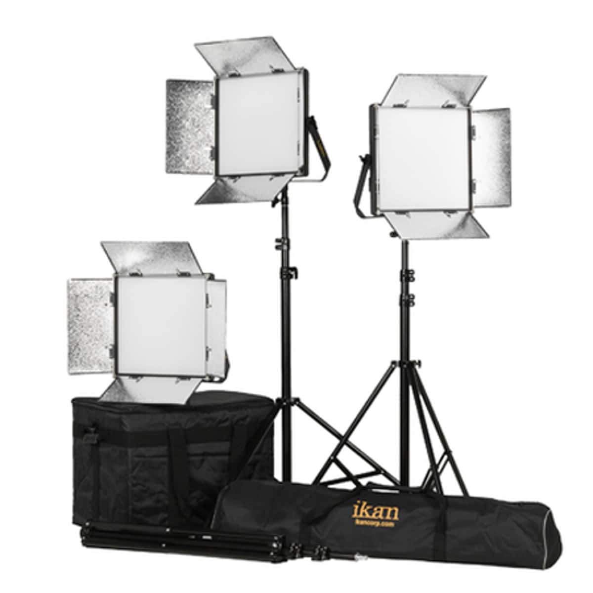 Ikarao - Ikan Lyra 1x1 Daylight 3-Point Soft Panel LED Light Kit, Includes 3x Gold Mount Battery Plate, 3x V-Mount Battery Plate, price history on PriceWatchPro