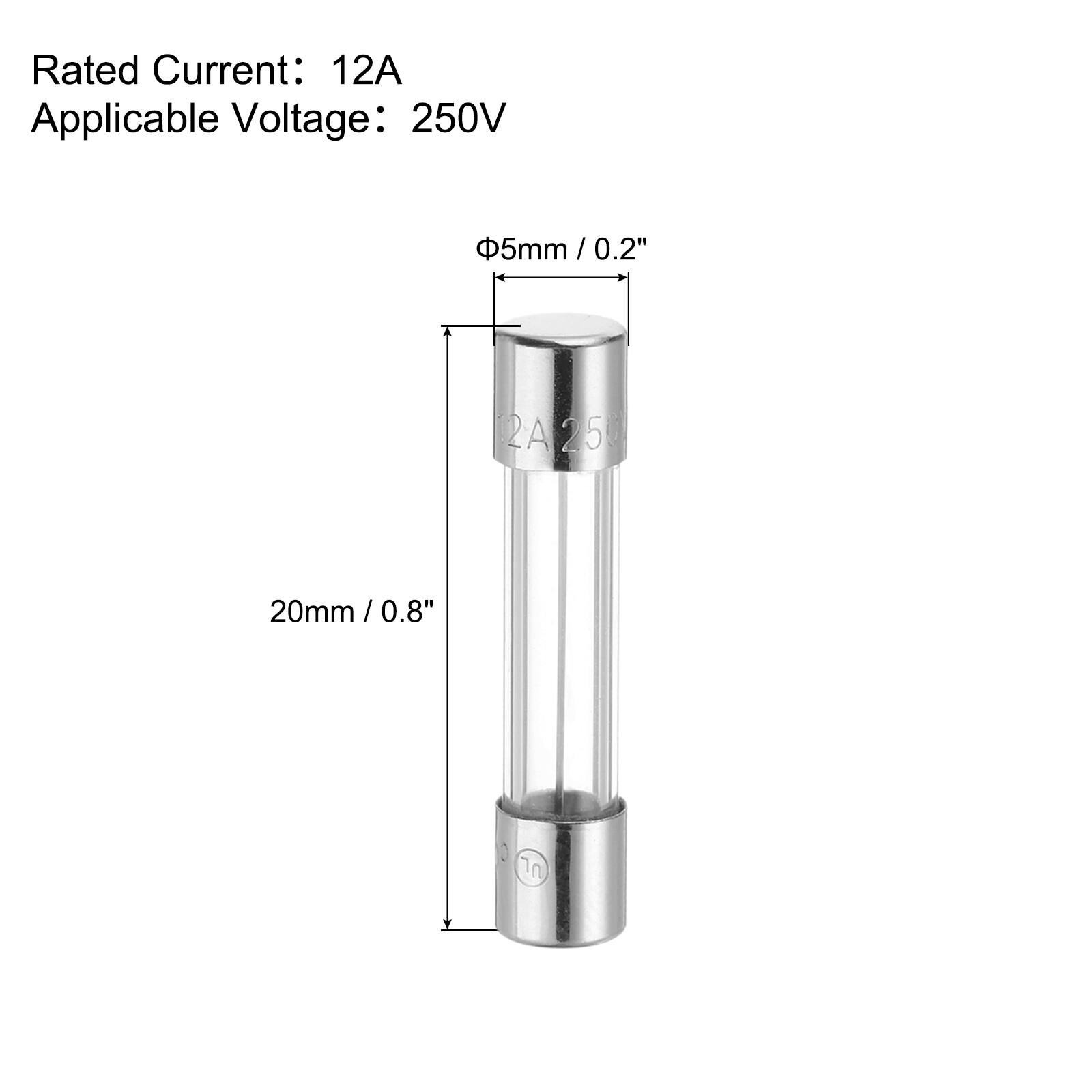 Rated Current: 12A  
Applicable Voltage: 250V  

Φ5mm / 0.2"  
20mm / 0.8"  

UL