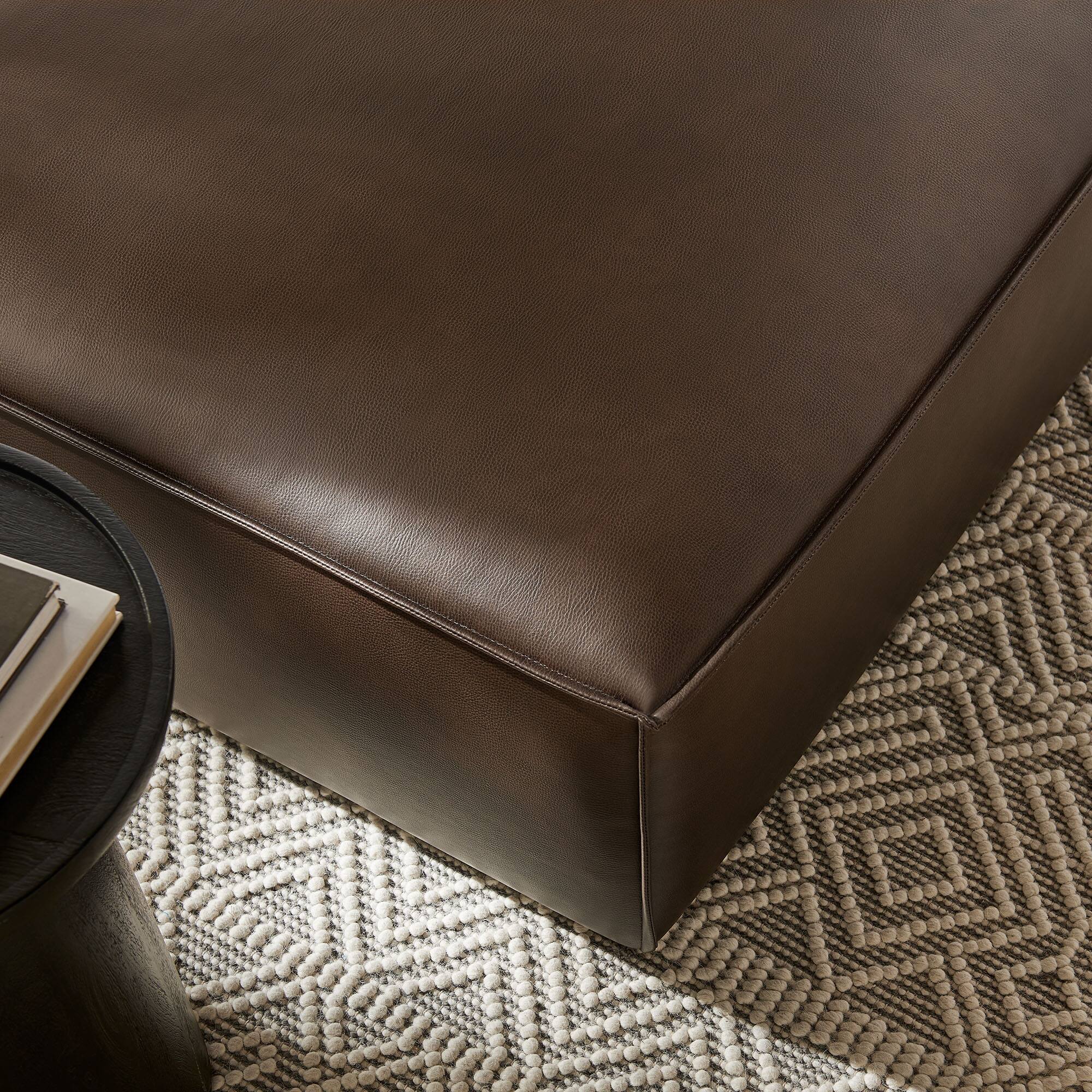 Alt View 1. Modway - Restore Vegan Leather Modular Ottoman by Modway - Espresso.