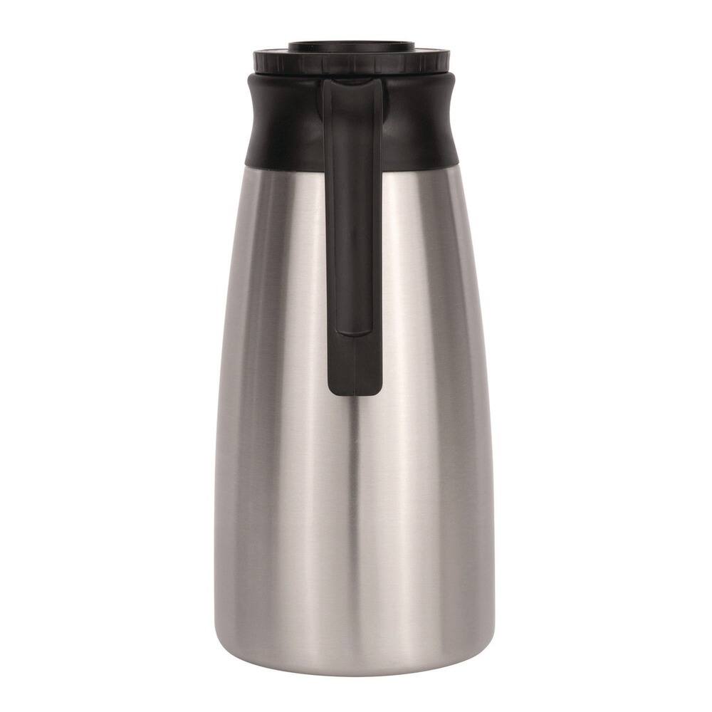 Back. BUNN - BUNN 39430.0000 1.9 L Thermal Pitcher - Stainless Steel/Black - Stainless Steel/Black.