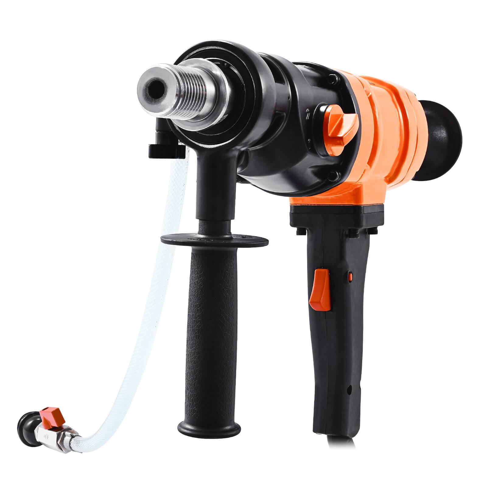Alt View 5. VEVOR - Diamond Core Drilling Machine, 8 in Drilling Diameter, Handheld Dry and Wet Concrete Core Drill Rig with 4 Drill Bits - Black;Orange.
