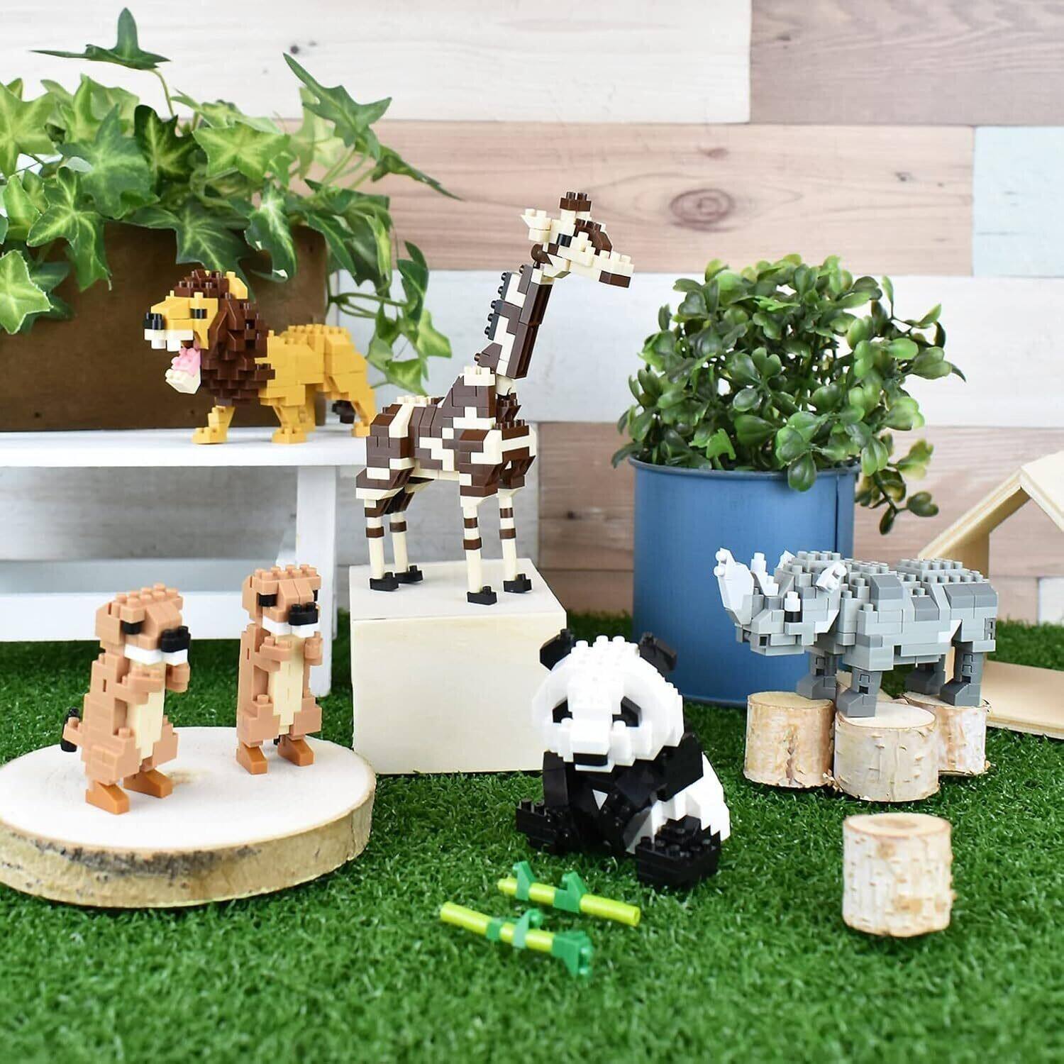 Alt View 1. PopMarket - Nanoblock - Animals - Collection Series - Giant Panda Building Kit   - Collectibles - Multicolor.