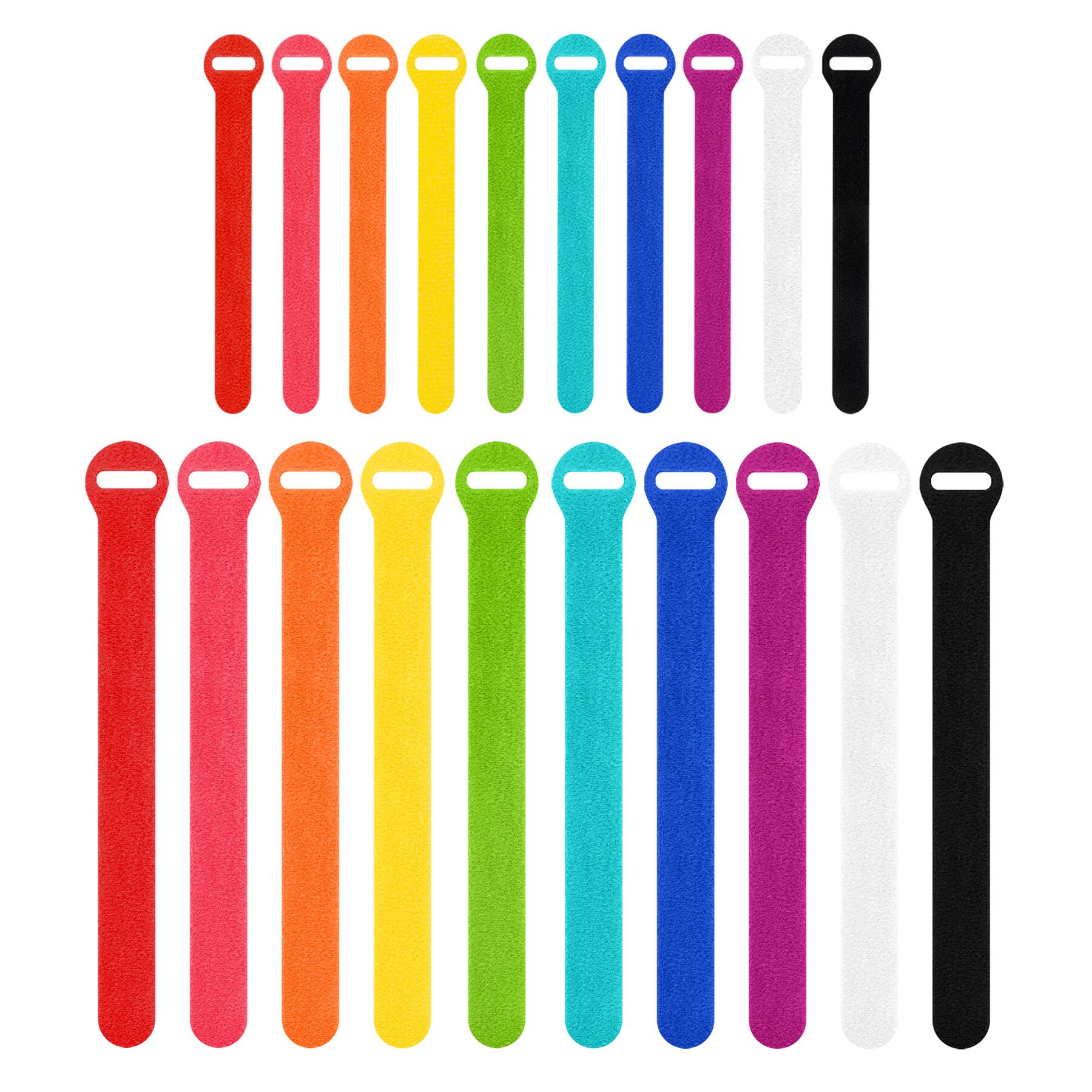 Alt View 1. Wrap-It Storage - Self-Gripping Cable Ties (20-Pack) - Multi-Color.