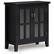 Front. Simpli Home - Artisan Low Storage Cabinet - Black.