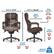 Left. La-Z-Boy - Delano Big & Tall Bonded Leather Executive Chair - Chocolate Brown/Gray Wood.