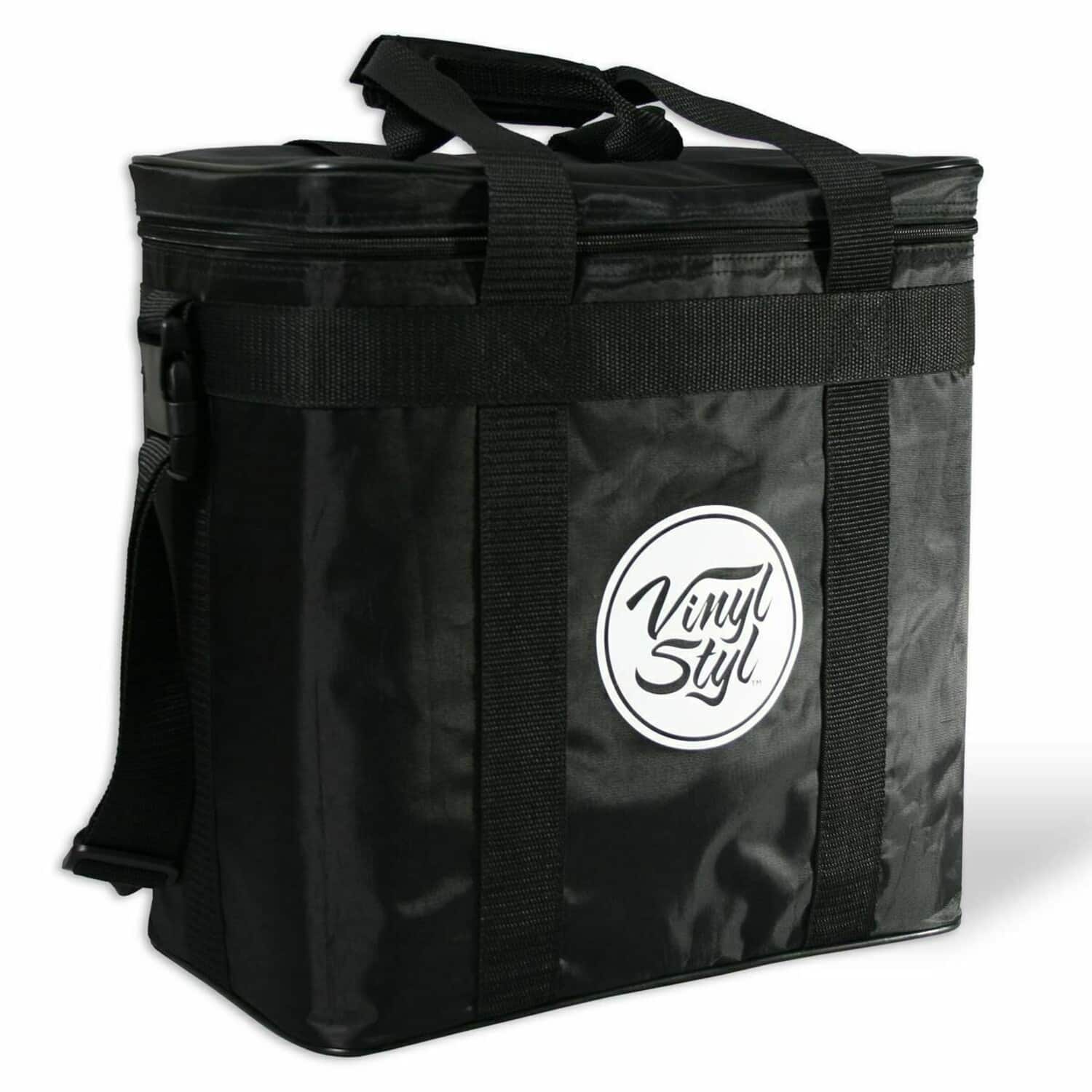 PopMarket - Vinyl Styl® VS-A-016 Padded Carrying Case for Records and Portable Turntables - VINYL ACCESSORIES - Black