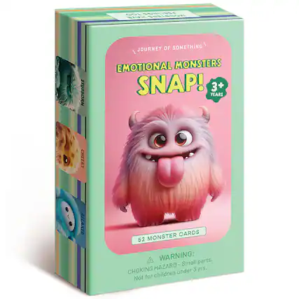 Journey of Something Emotional Monsters Snap! 3+ Years
52 Monster Cards
Warning: Small parts. - Choking Hazard - Not for children under 3 yrs.
Stubborn Cheeky Relaxed