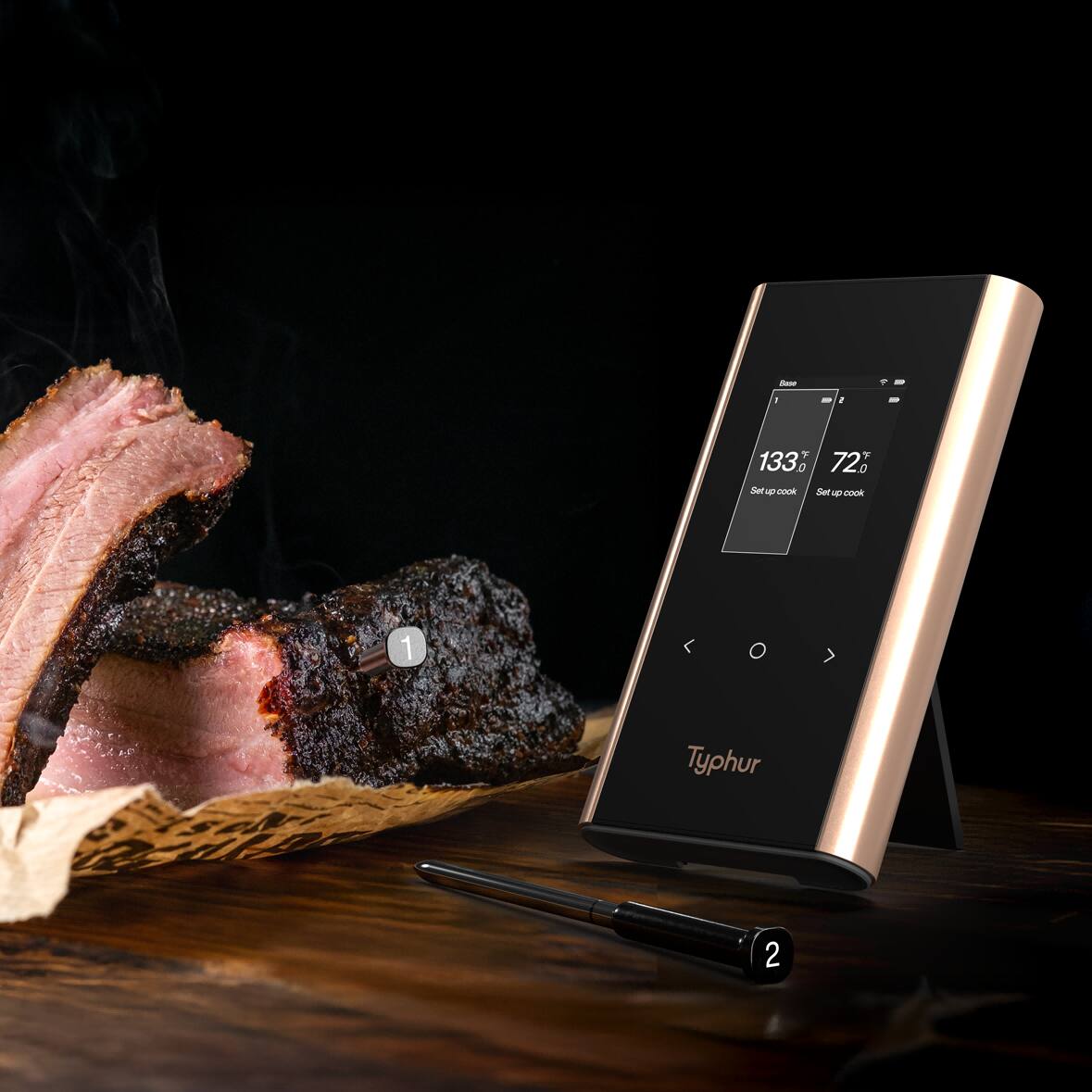 - 133°F
- 72°F
- Set up cook
- Set up cook
- Typhur