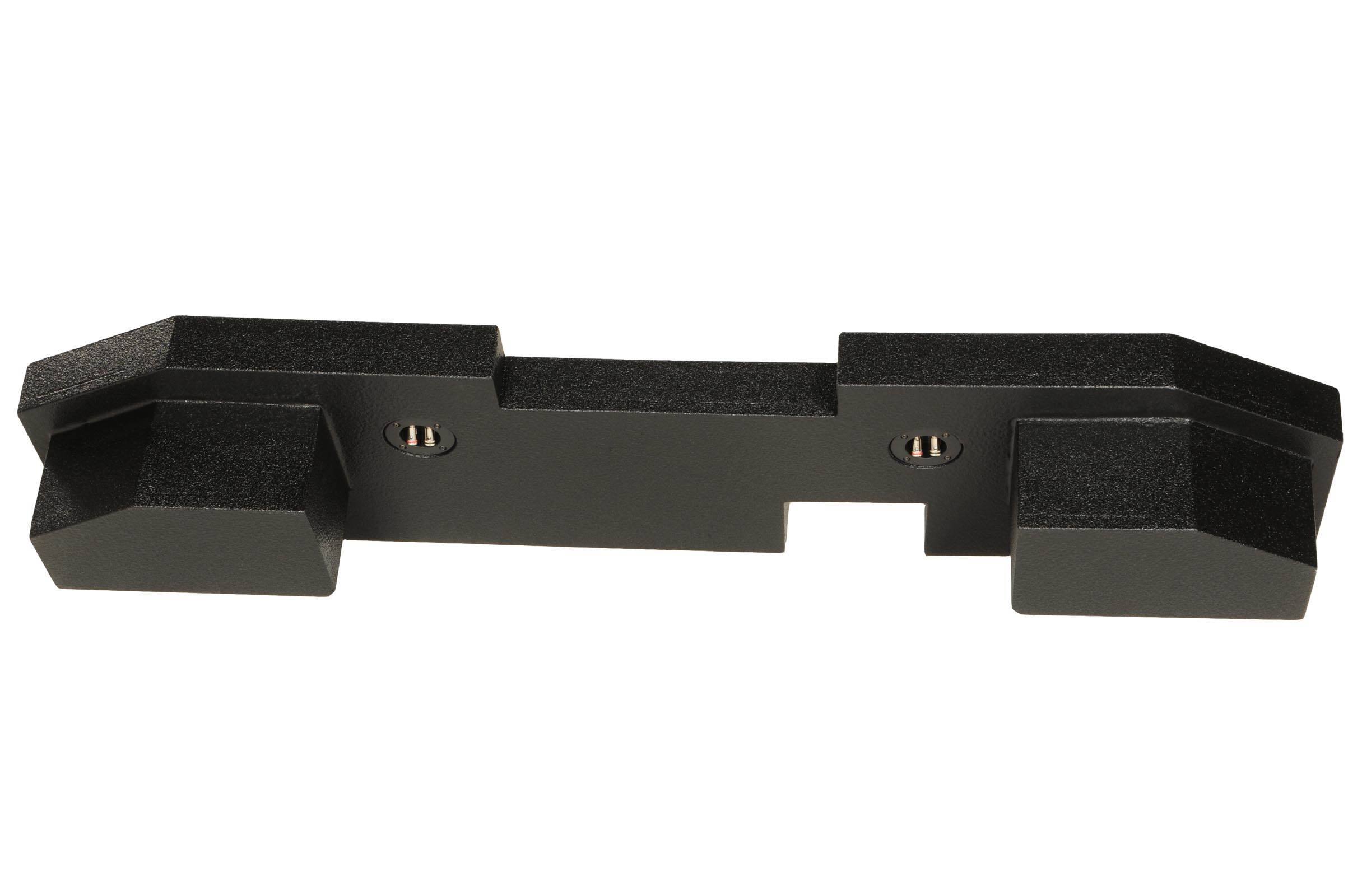 Alt View 3. QPower - QPower Dodge Ram Quad Cab '02-Newer Dual 10" Sub Box Enclosure w/ Bedliner Spray - Black.