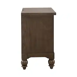 Liberty Furniture Industries - 2 Drawer Night Stand w/ Charging Station in Dusty Taupe - Multi