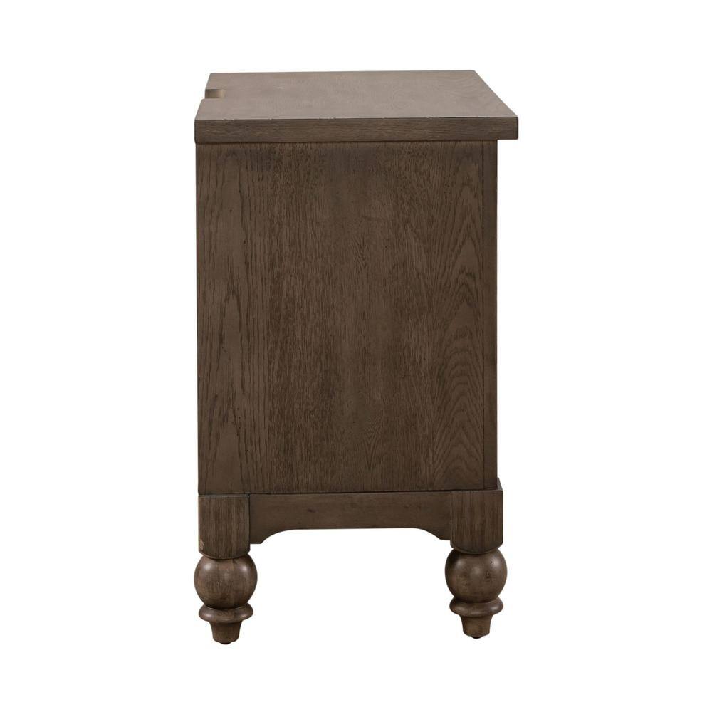Front. Liberty Furniture Industries - 2 Drawer Night Stand w/ Charging Station in Dusty Taupe - Multi.