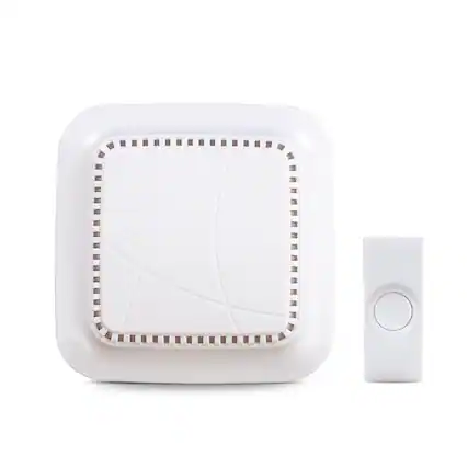Front. HEATH ZENITH - Heath Zenith White Plastic Wireless Door Chime Kit.