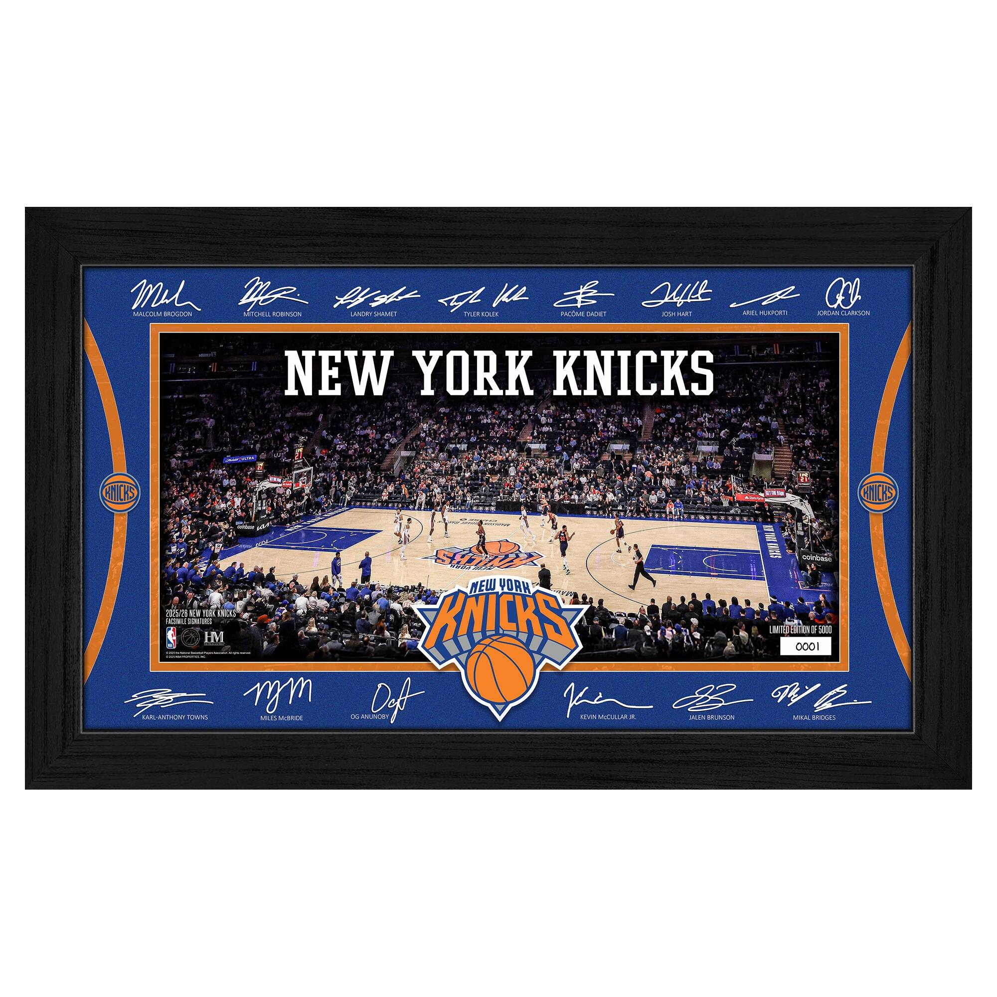New York Knicks 2025 Signature Court Framed Picture