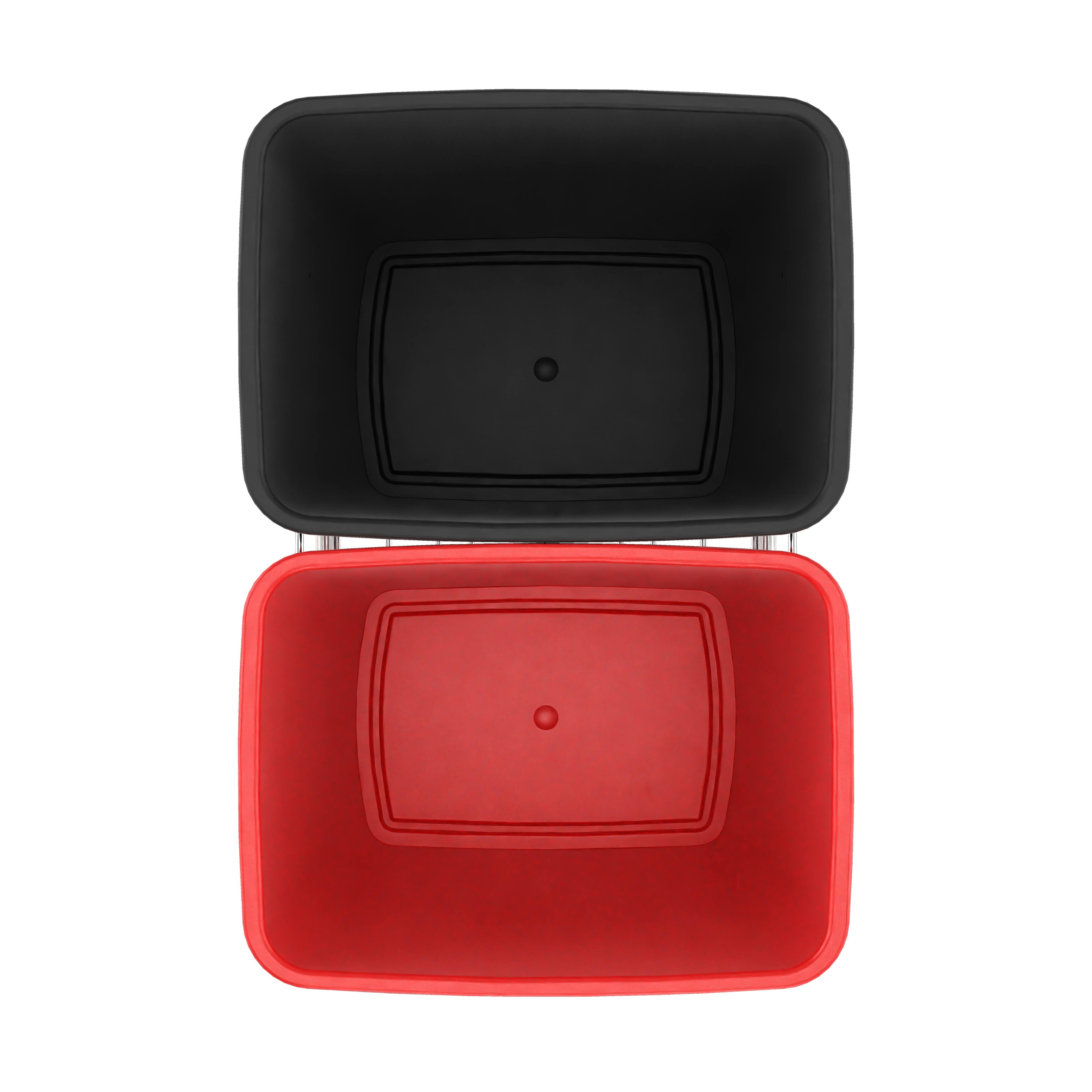 Alt View 8. Rev-A-Shelf - Rev-A-Shelf Double Pullout Trash Can 35 qt. for Kitchen, Red, RV-18KD-1618C-S - Red/Black.