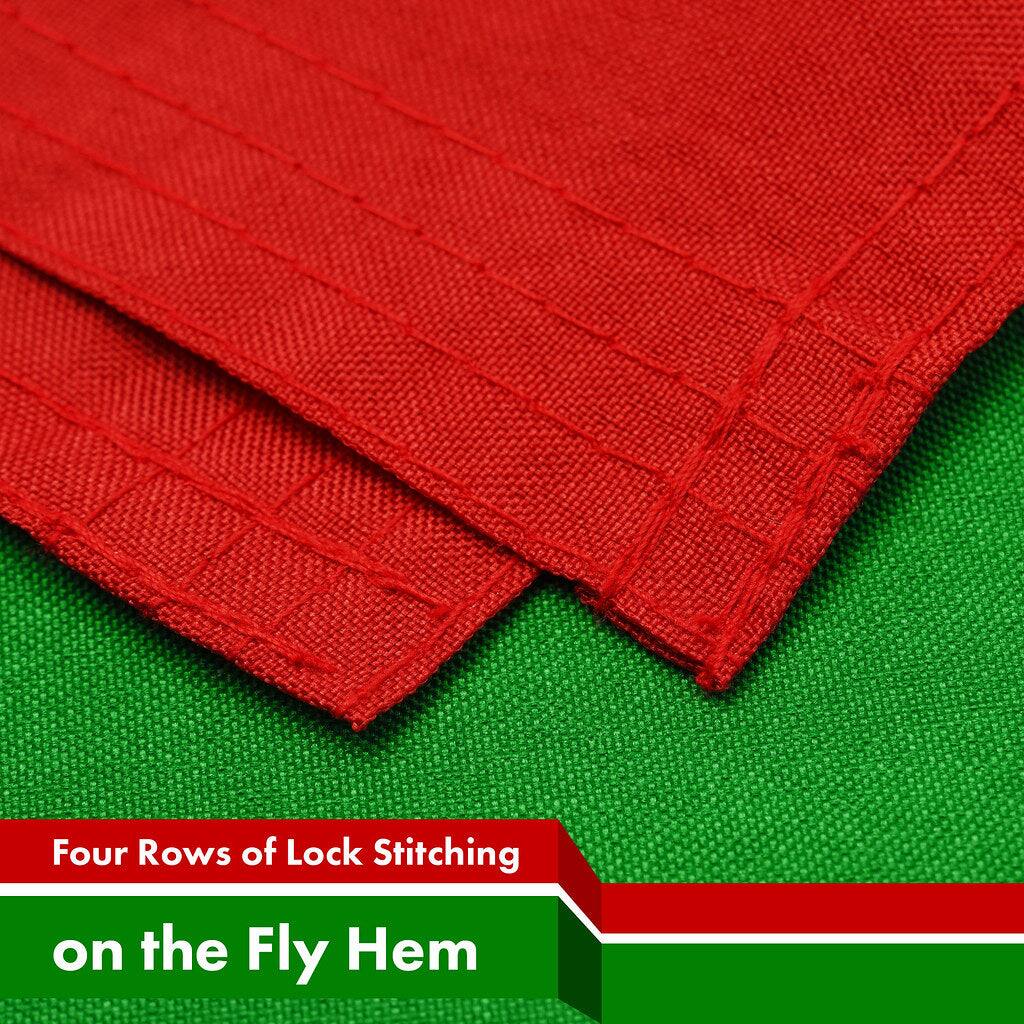 Four Rows of Lock Stitching on the Fly Hem
