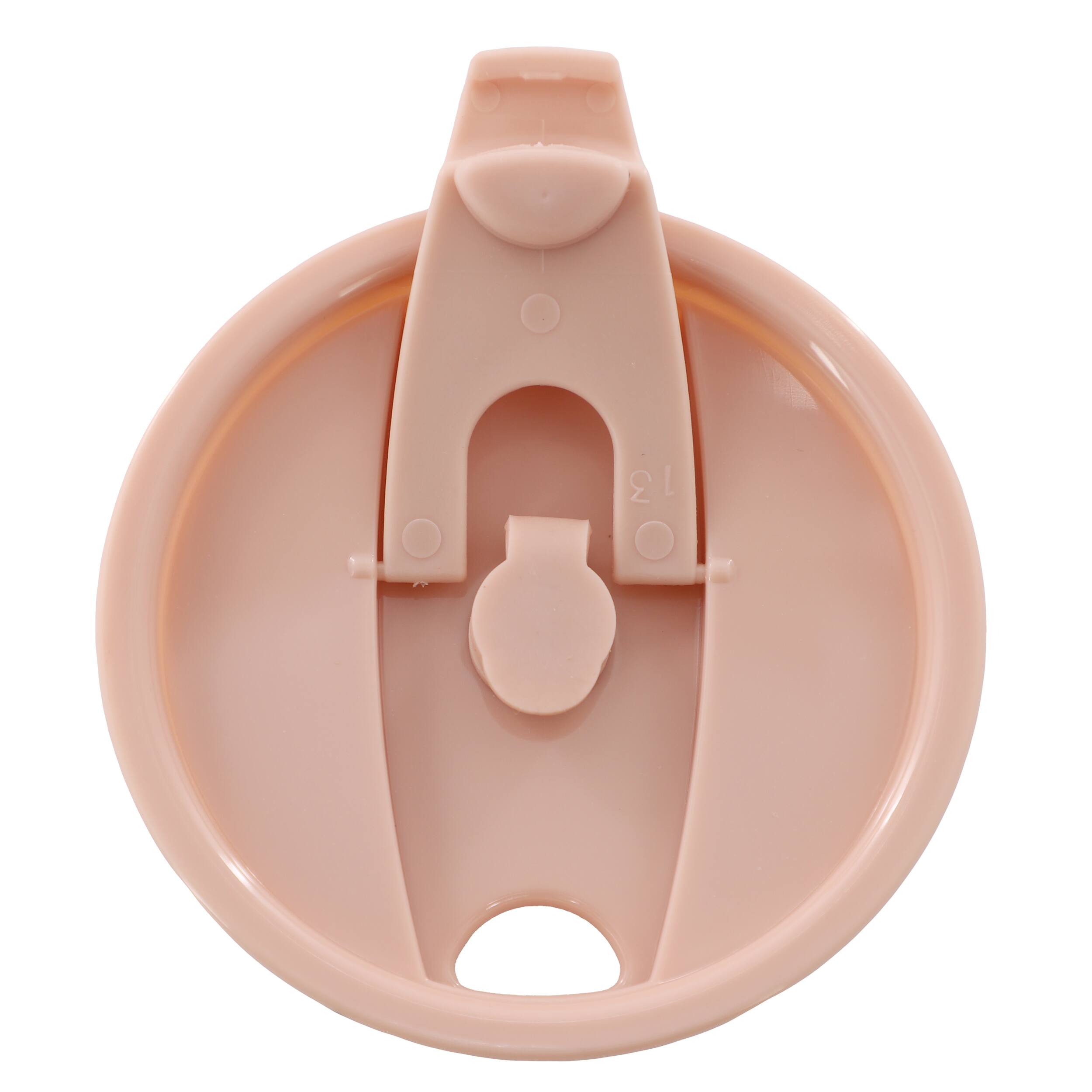 Alt View 3. Mr. Coffee - Mr. Coffee Sip Savvy 4 Piece 15 Ounce Silicone Sleeve Glass Cup Set w/ Lid and Straw in Pink - Peach.