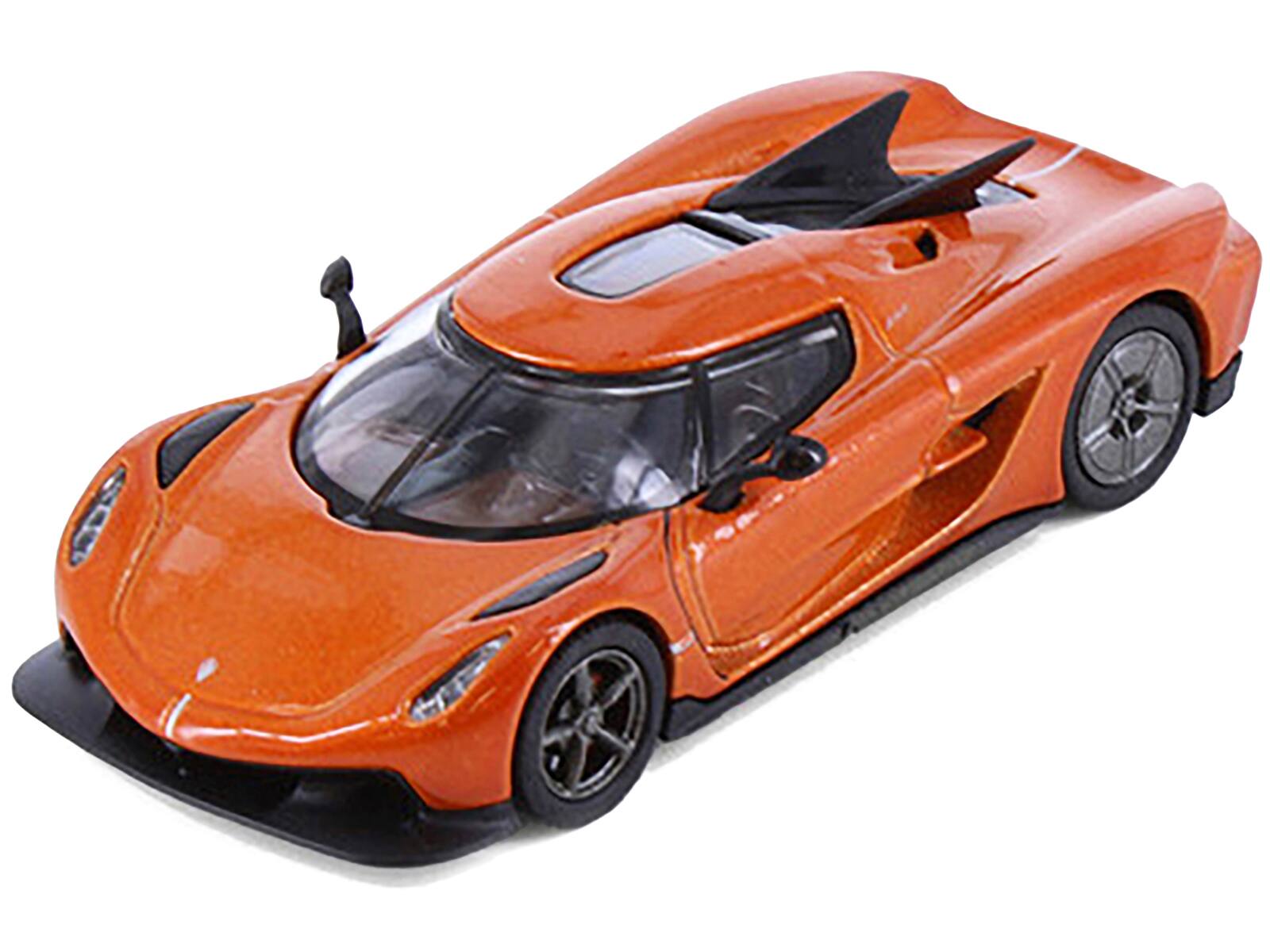 Alt View 1. PosterCars - Koenigsegg Jesko Absolut Sweet Mandarin Orange Metallic "Hypercar League Collection" 1/64 Model Car by PosterCars.