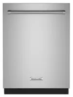 KitchenAid - Top Control Built-In Dishwasher with Stainless Steel Tub, 3rd Rack, 44dBA - Stainless Steel - Front_Zoom