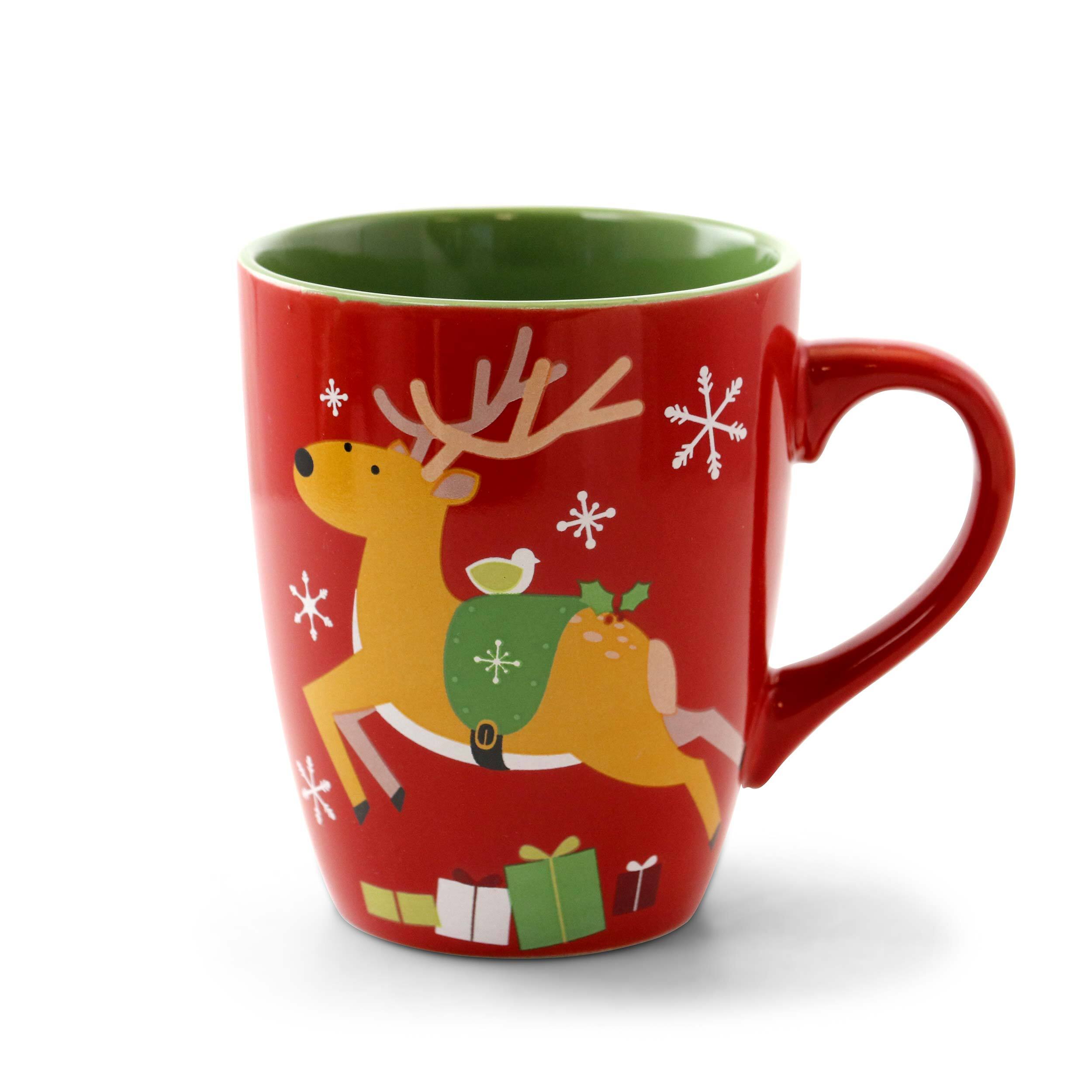 Alt View 5. Gibson - Gibson Home Santa Smile 4 Piece 15 Ounce Stoneware Mugs in Assorted Designs - Assorted.