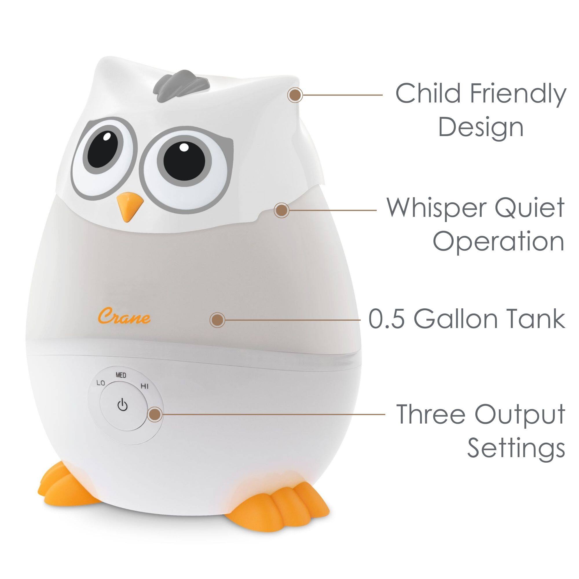 Child Friendly Design  
Whisper Quiet Operation  
0.5 Gallon Tank  
Three Output Settings