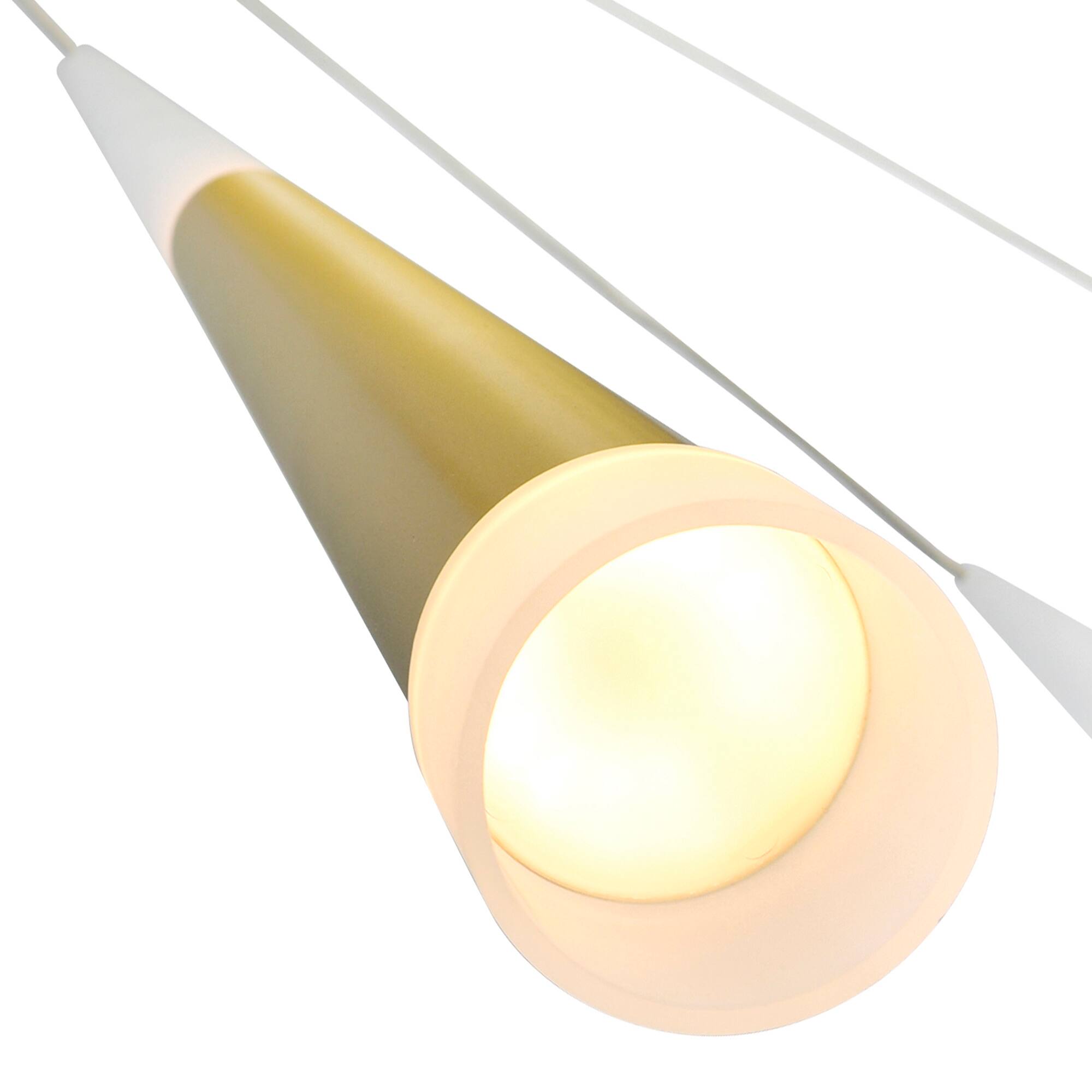 Back. CWI Lighting - Andes LED Multi Light Pendant With Satin Gold Finish - Satin Gold.