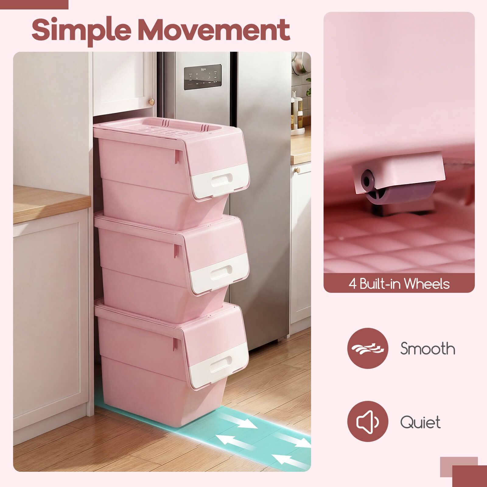 Simple Movement  
4 Built-in Wheels  
Smooth  
Quiet