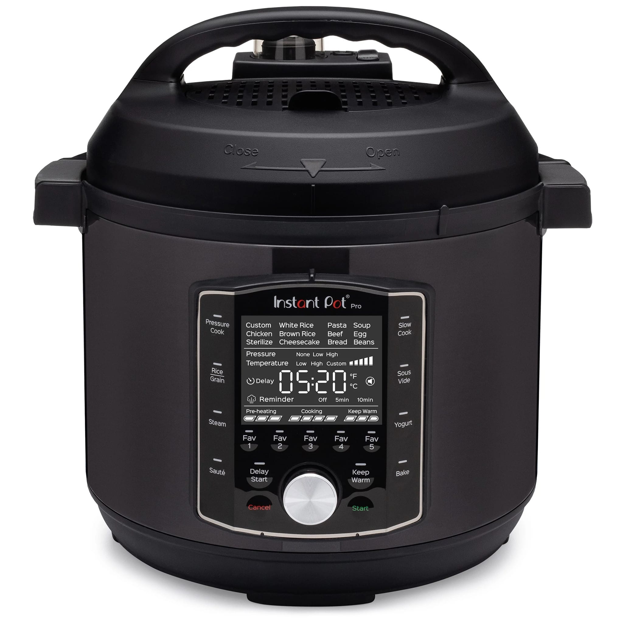 Angle. Instant Pot - 6qt Pro Electric Pressure Cooker - Black.