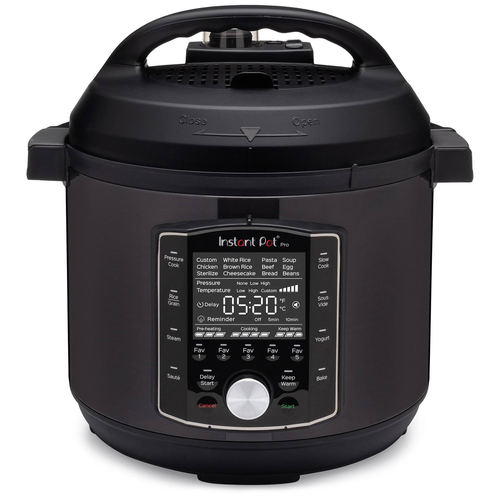 Angle. Instant Pot - 6qt Pro Electric Pressure Cooker - Black.