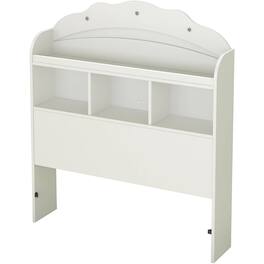 Hivvago - Twin size Bookcase Headboard Wood Finish - White