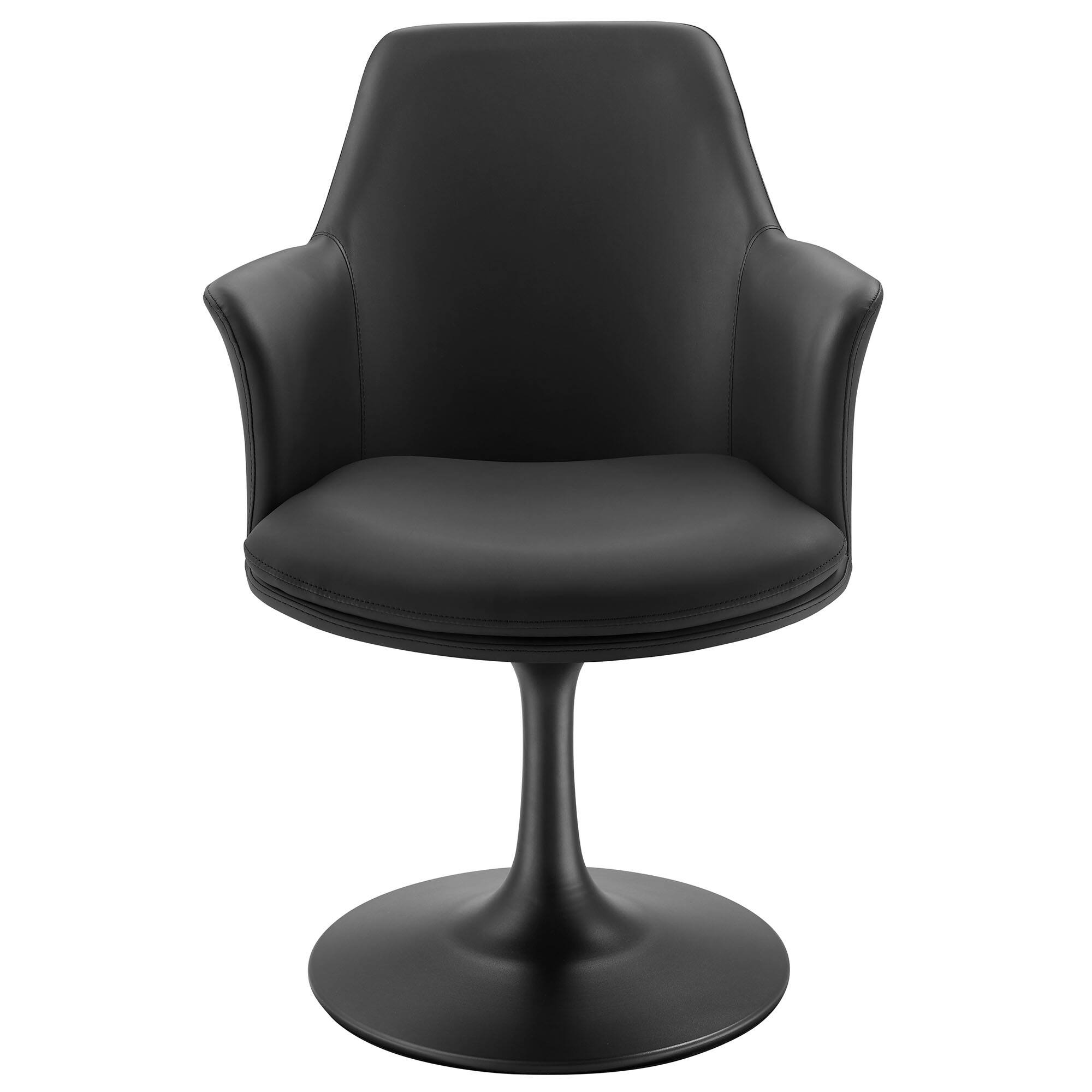 Alt View 5. Modway - Lippa Swivel Dining Armchair - Black Black.