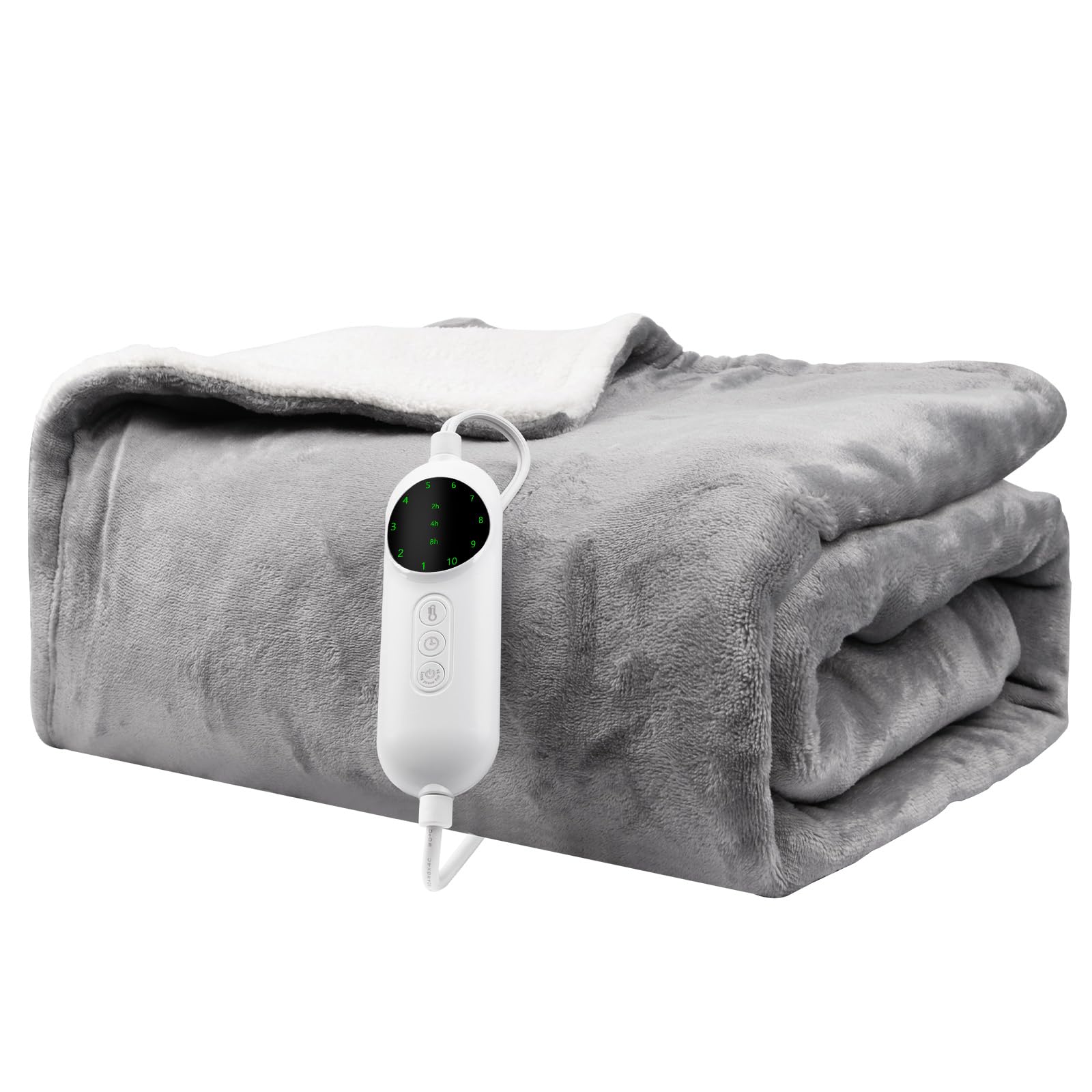 Front. Dapper Styles - Heated Blanket Electric Throw With 2 8h Time Settings 50 60 Flannel For Bed Office Washable Small Adult - Default.