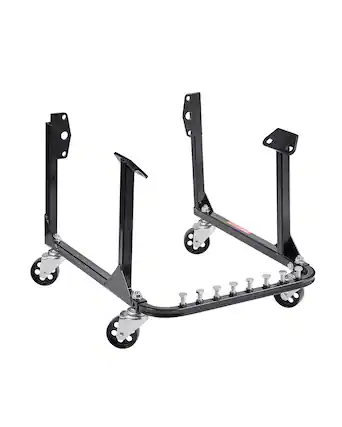 Front. VEVOR - Engine Stand, 750 LBS Load Capacity Engine Motor Stand, Heavy-Duty Steel Motor Holder with 4 Swivel Casters - Black.