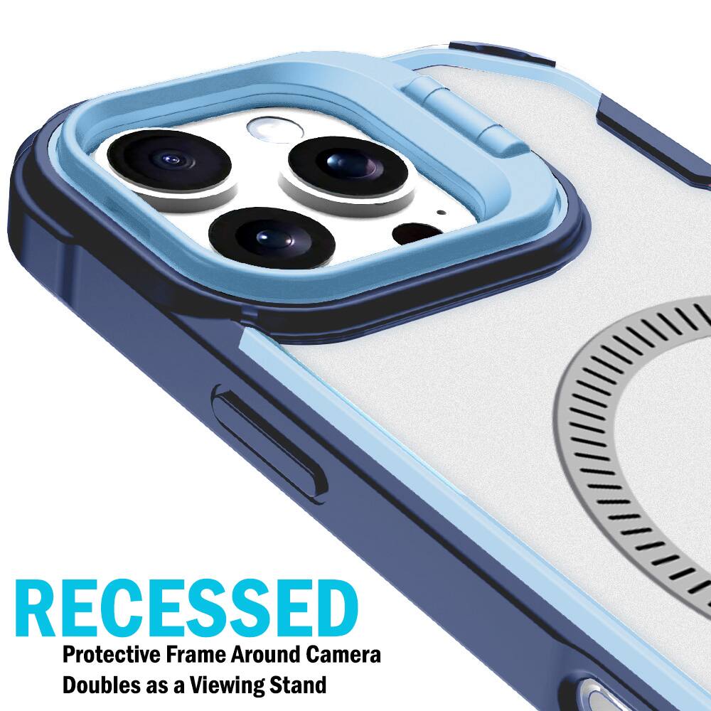 RECESSED  
Protective Frame Around Camera Doubles as a Viewing Stand