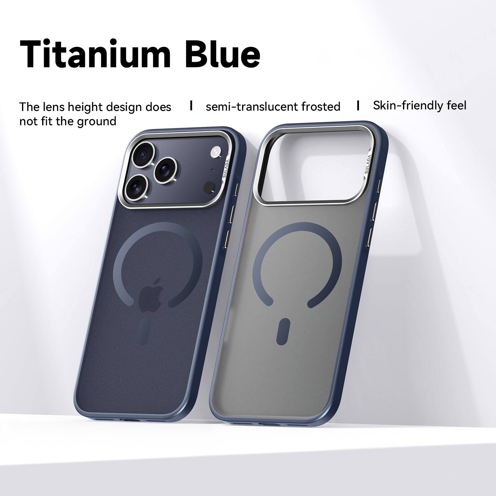 Titanium Blue

The lens height design does not fit the ground | semi-translucent frosted | Skin-friendly feel
