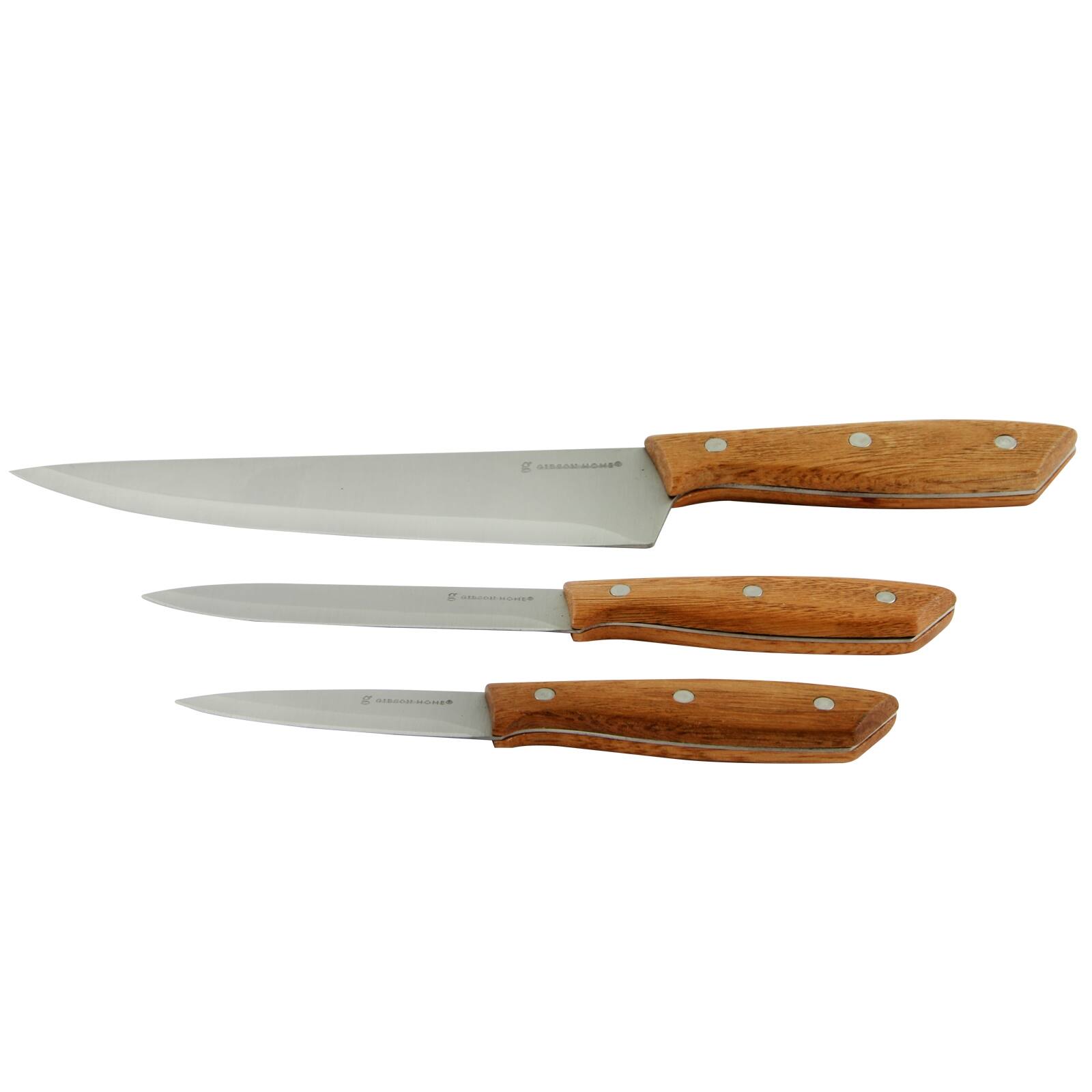 Alt View 2. Gibson - Gibson Home Seward 3 Piece Stainless Steel Cutlery Set with Wood Handles - Brown.