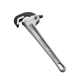 VEVOR - Pipe Wrench, 14" Aluminum Straight Pipe Wrench, Automatic Jaw Adjustment, Adjustable Plumbing Wrench, Easy to Carry - Silver