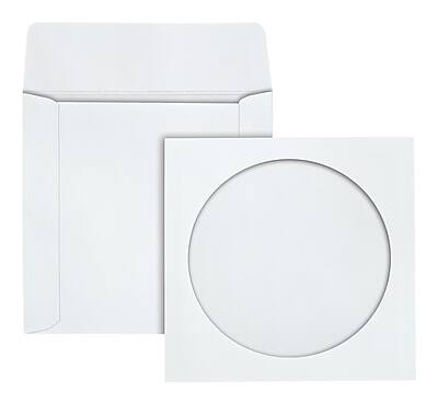 Alt View 1. Quality Park - Open End CD/DVD Envelopes, 5" x 5", 250/Box - White Wove.