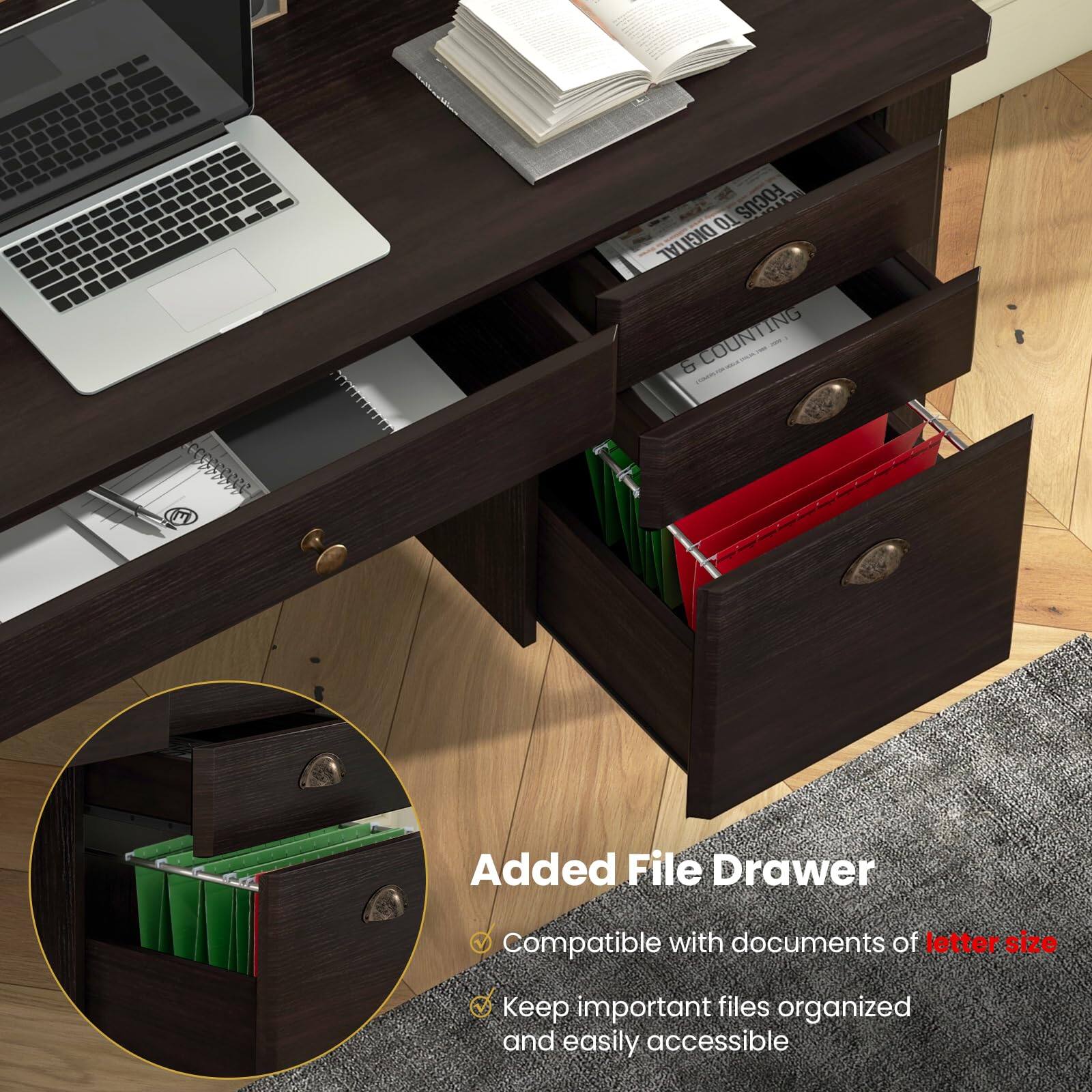 Added File Drawer
Compatible with documents of letter size
Keep important files organized and easily accessible
