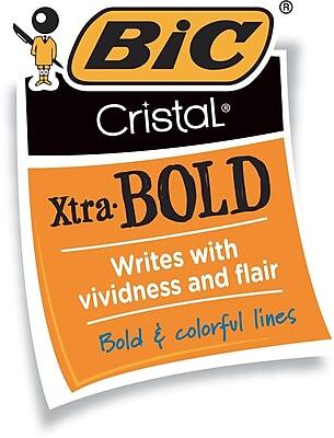 BIC Cristal  
Xtra BOLD  
Writes with vividness and flair  
Bold & colorful lines