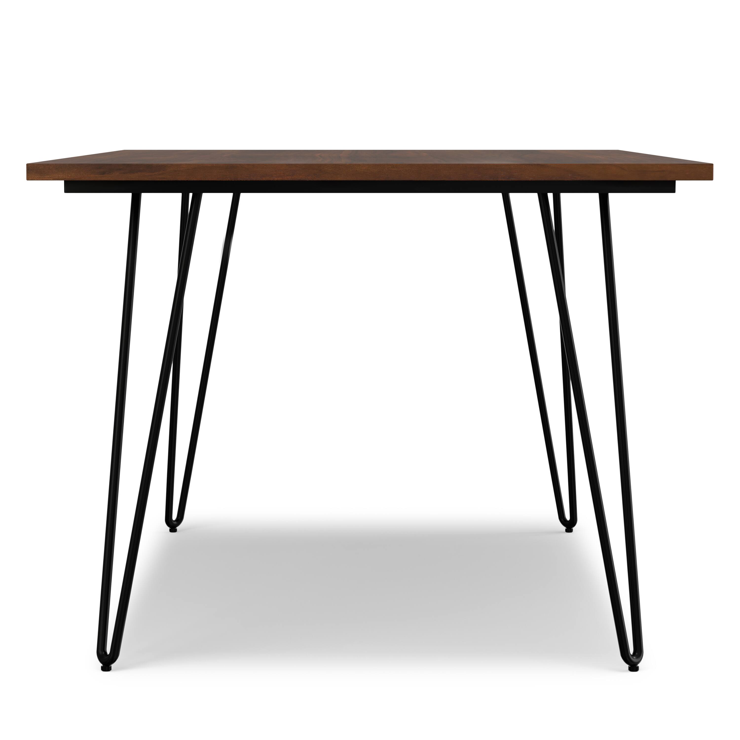 Alt View 1. Simpli Home - Hunter 66 inch x 40 inch Rectangle Industrial Dining Table in Walnut Veneer - Walnut Veneer.