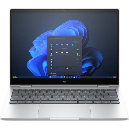 Front. HP - EliteBook 8 Flip G1i 13.3" WUXGA Touch Intel Ultra 7 265U 2.1 GHz 16GB 512GB SSD Intel Graphics Windows 11 Pro Laptop - Silver.