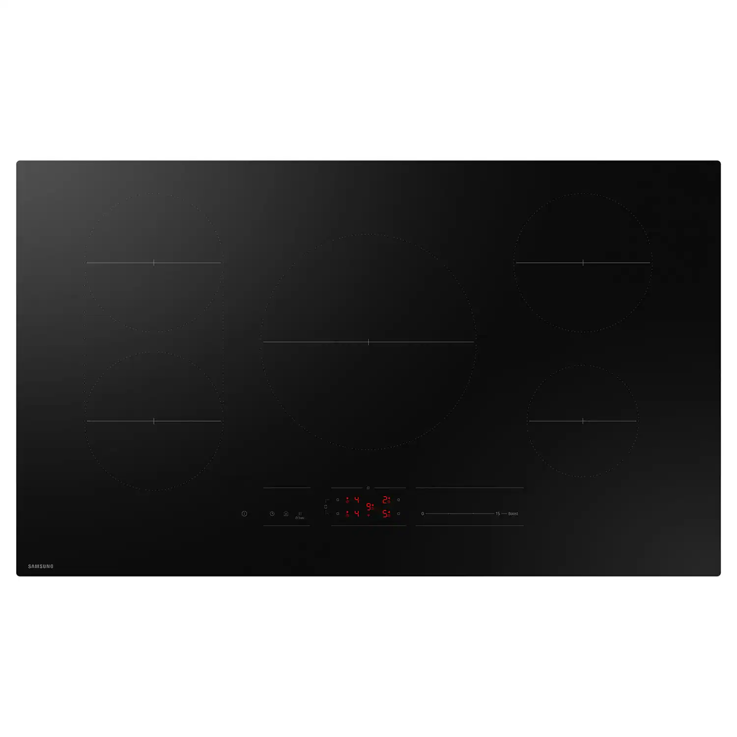 Samsung - 36" Induction Cooktop with Anti-Scratch Matte Glass and Sync - Black