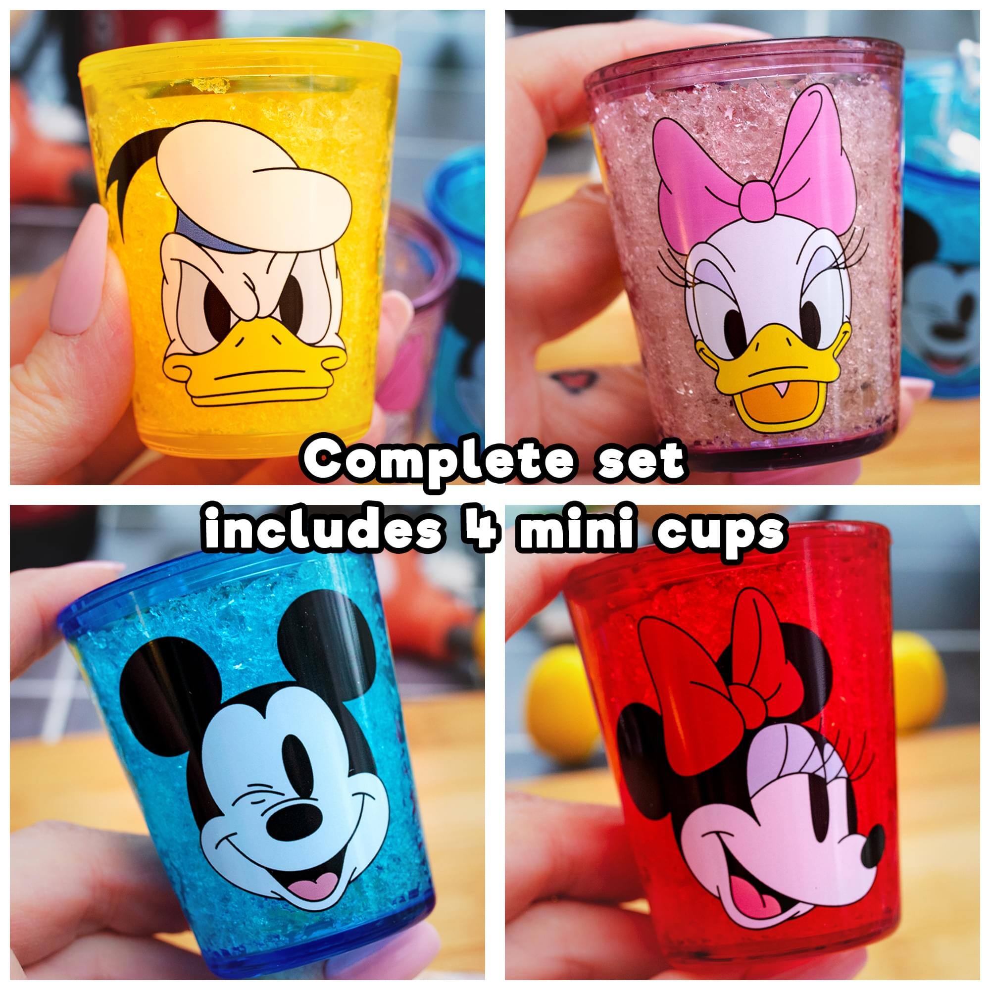 Complete set includes 4 mini cups
