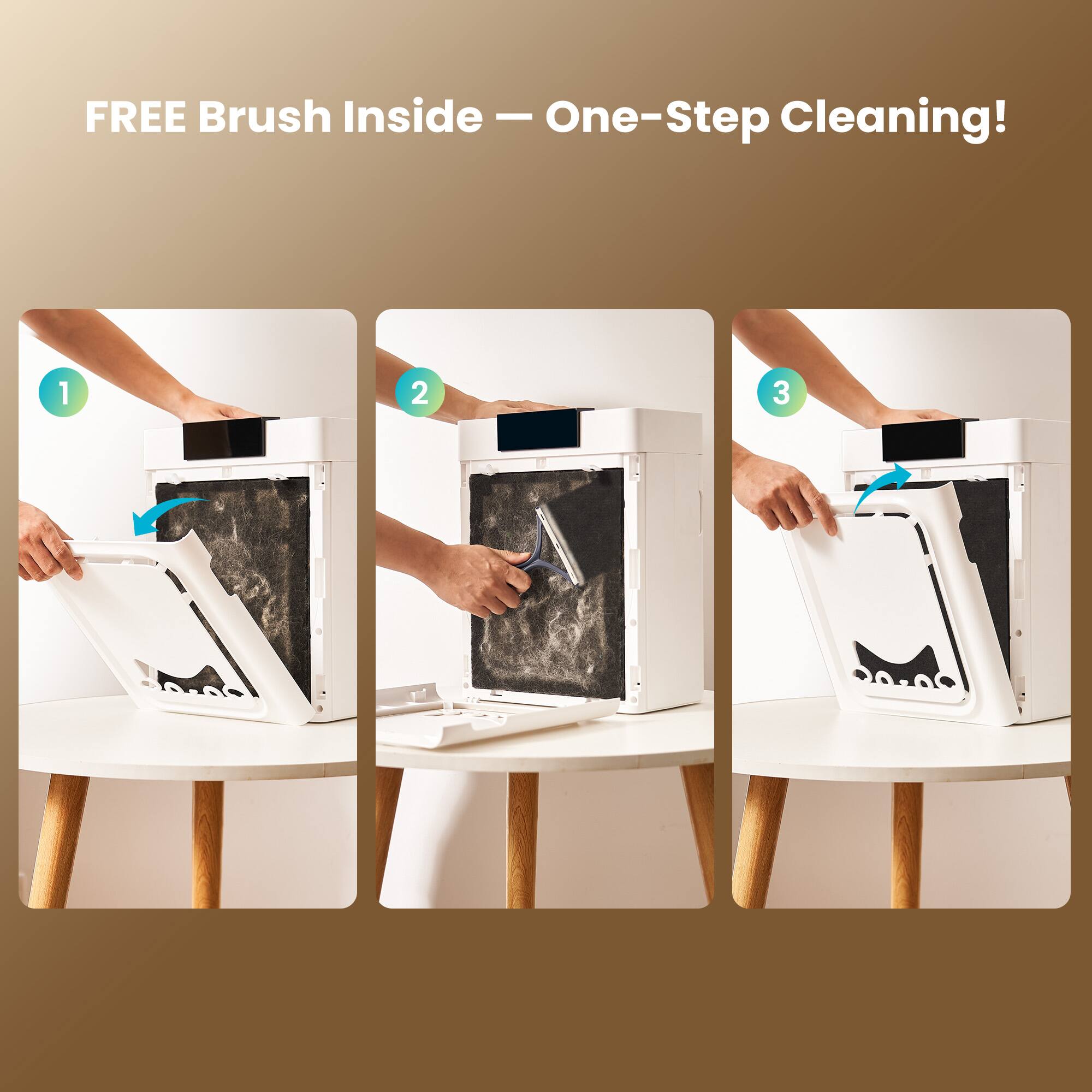 FREE Brush Inside — One-Step Cleaning!
